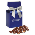 Chocolate Covered Almonds in Metallic Blue Gift Box